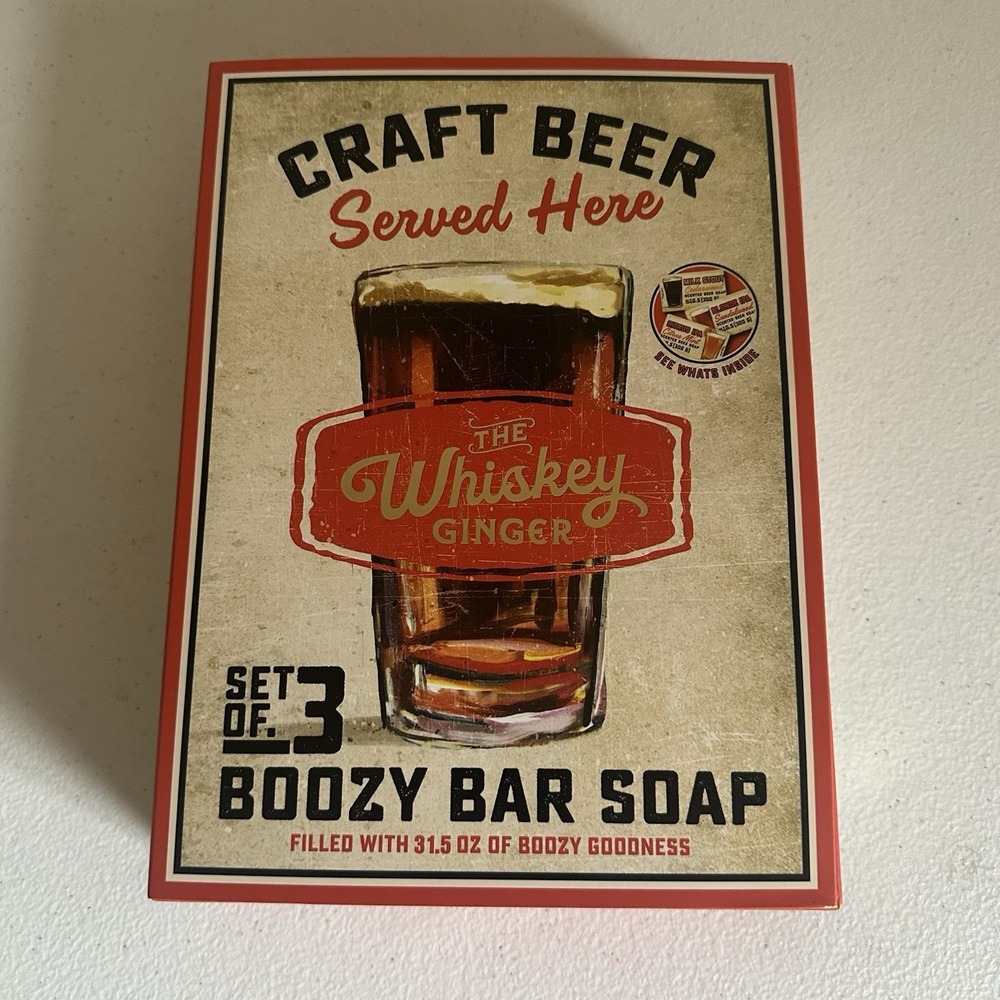 BIG Boozy BEER MAN Bar SOAP 10.5 oz Total 31.5 oz by The Whiskey Ginger Set of 3